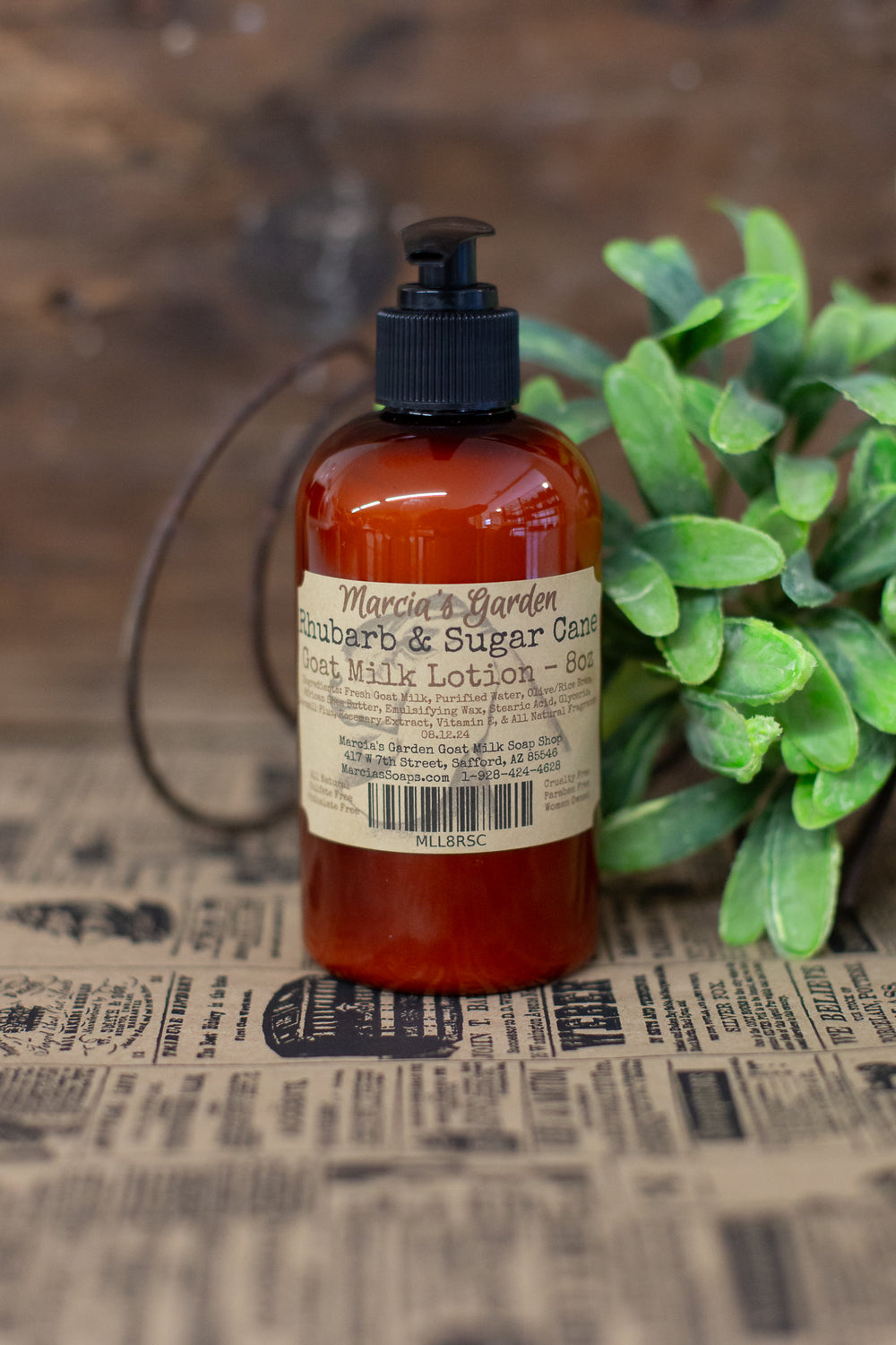 Rhubarb & Sugar Cane Goat Milk Lotion