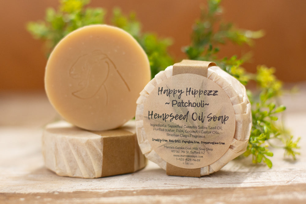 Happy Hippeez Patchouli Goat Milk & Hempseed Oil Soap