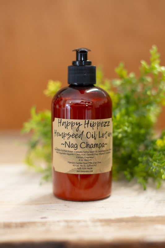 Happy Hippezz Nag Champa Goat Milk & Hempseed Oil Lotion