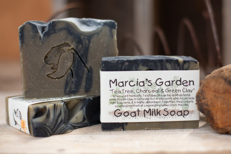 Tea Tree, Green Clay & Charcoal Goat Milk Soap