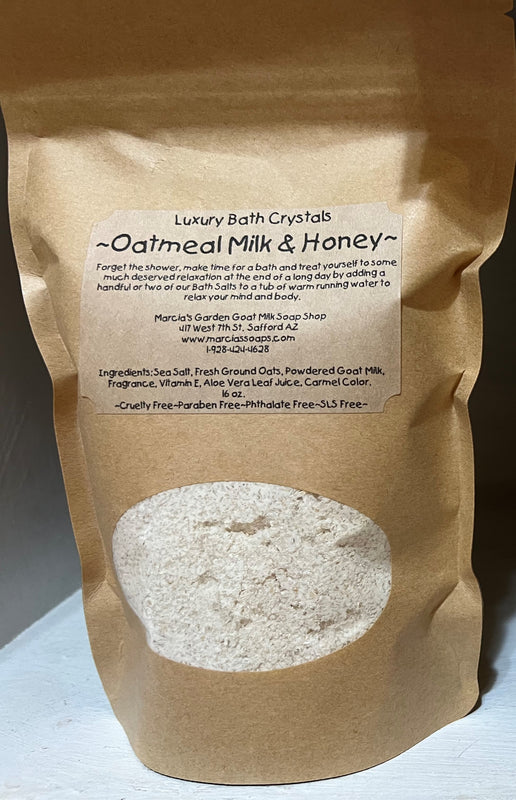 Oatmeal, Milk & Honey Powdered Goat Milk Bath Crystals